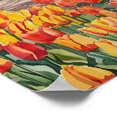 Kleurrijke tulpen in het park poster (Hoek)