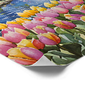 Kleurrijke tulpen in het park poster (Hoek)