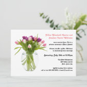 Kleurrijke tulpen in vaas - Trouwkaart Kaart (Staand voorkant)