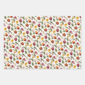 Kleurrijke  tulpen inpakpapier vel (Voorkant 2)