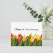 Kleurrijke tulpen Jubileum Briefkaart (Staand voorkant)