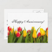 Kleurrijke tulpen Jubileum Briefkaart (Voorkant / Achterkant)