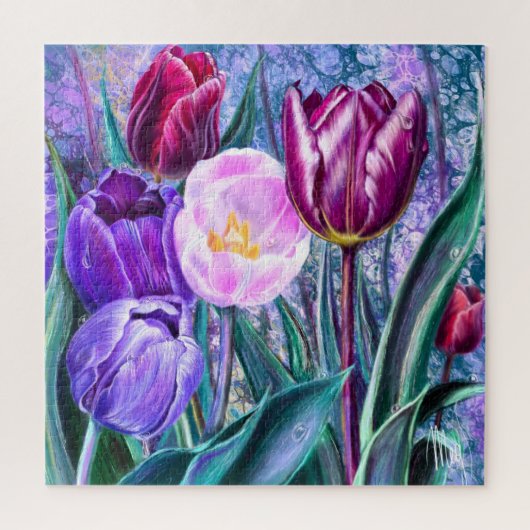 Kleurrijke Tulpen Legpuzzel (Verticaal)