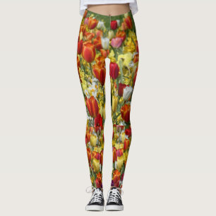Kleurrijke Tulpen & narcissen Bloemen Legging