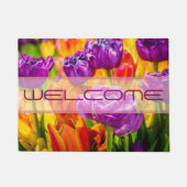 Kleurrijke tulpen positief deurmat (Voorkant)