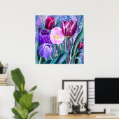 Kleurrijke Tulpen Poster (Thuiskantoor)
