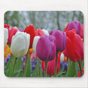 Kleurrijke tulpen schoonheid muismat