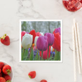 Kleurrijke tulpen schoonheidssticker servet (Insitu)