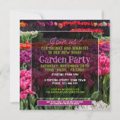 Kleurrijke Tulpen Speciale Verjaardag Tuin Dans Kaart (Achterkant)