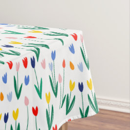 Kleurrijke tulpen   tafelkleed