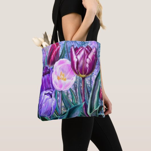 Kleurrijke Tulpen Tote Tas (Dichtbij)