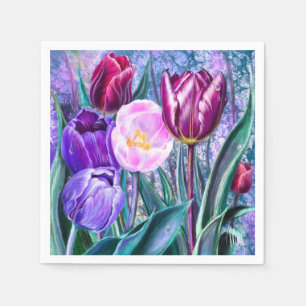 Kleurrijke Tulpenservetten Servet