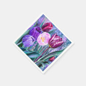 Kleurrijke Tulpenservetten Servet (Hoek)