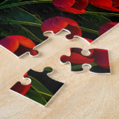 Kleurrijke tulpenvelden legpuzzel (Zijkant)