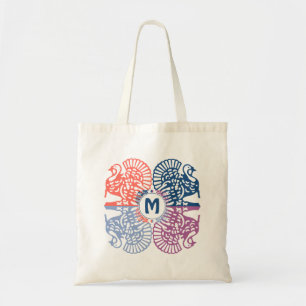 Kleurrijke TURKIJE afdrukken   Monogram Tote Bag