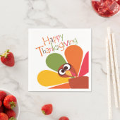 Kleurrijke Turkije Happy Thanksgiving Papier serve Servetten (Insitu)