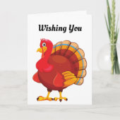 Kleurrijke Turkije Thanksgiving vakantie Kaart (Voorkant)