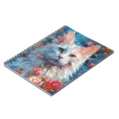 Kleurrijke Turkse Angora kat Notitieboek (Linkerzijde)