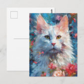 Kleurrijke Turkse angorakat Briefkaart (Voorkant / Achterkant)