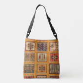 Kleurrijke Turkse Antiek Kilim Crossbody Tas (Achterkant)