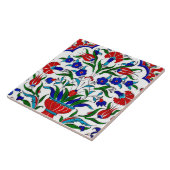 Kleurrijke Turkse bloemige keramische Tegel. Tegeltje (Zijkant)