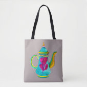 Kleurrijke Turkse theepot-waterverf Tote Bag (Voorkant)