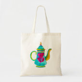 Kleurrijke Turkse theepot-waterverf Tote Bag (Voorkant)