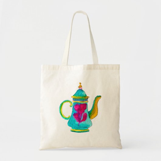 Kleurrijke Turkse theepot-waterverf Tote Bag (Voorkant)