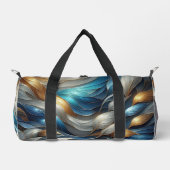 Kleurrijke turquoise blauw Abstract Plunjezak (Voorkant)