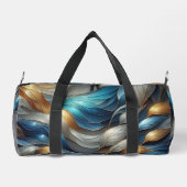 Kleurrijke turquoise blauw Abstract Plunjezak (Achterkant)