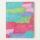Kleurrijke turquoise, roze en rode Abstracte kunst Planner (Achterkant)