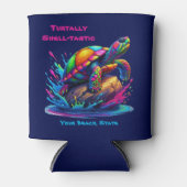 Kleurrijke Turtle Splash Blikjeskoeler (Voorkant)