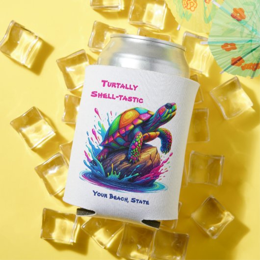 Kleurrijke Turtle Splash Blikjeskoeler (Insitu Zomer)
