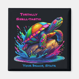 Kleurrijke Turtle Splash Magneet