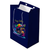 Kleurrijke Turtle Splash- Medium Cadeauzakje (Voorkant Gekanteld)
