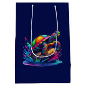 Kleurrijke Turtle Splash- Medium Cadeauzakje (Achterkant)