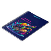 Kleurrijke Turtle Splash Notitieboek (Linkerzijde)