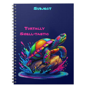Kleurrijke Turtle Splash Notitieboek
