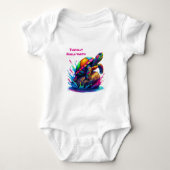 Kleurrijke Turtle Splash- Romper (Voorkant)