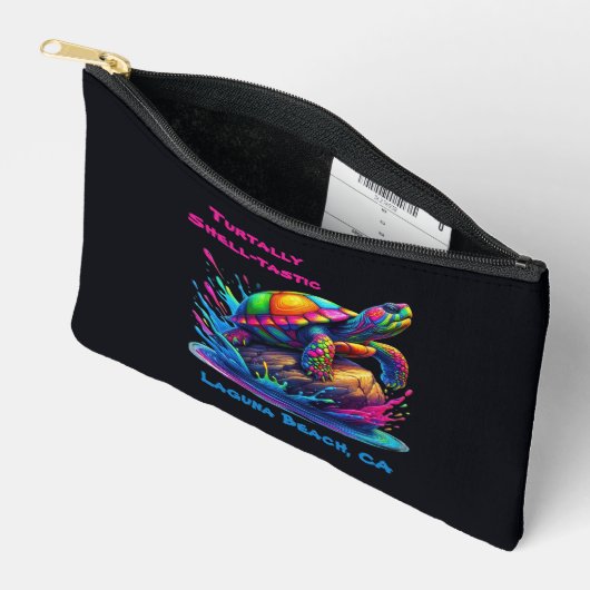 Kleurrijke Turtle Splash Zippered Pouch Etui (Open)