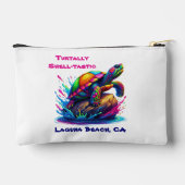 Kleurrijke Turtle Splash Zippered Pouch Etui (Achterkant)