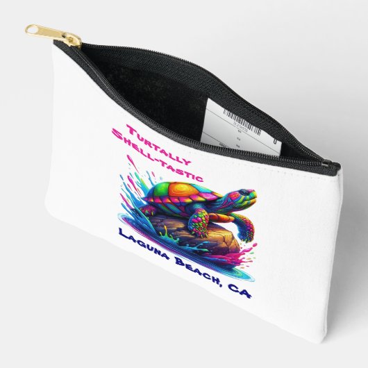 Kleurrijke Turtle Splash Zippered Pouch Etui (Open)