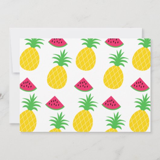 Kleurrijke twee-tti frutti verjaardagsuitnodiging kaart (Achterkant)