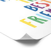 Kleurrijke tweelingen maken de beste vrienden afdr poster (Hoek)