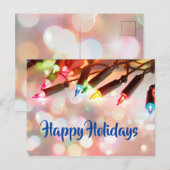 Kleurrijke Twinkellichtjes, bokeh, Feestdagen (Voorkant / Achterkant)