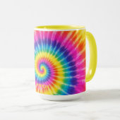 Kleurrijke Tye-Dye Geschenk met Naam Mok (Voorkant rechts)