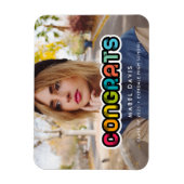  kleurrijke typografie Foto afstuderen Magneet (Verticaal)