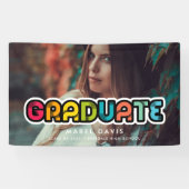  kleurrijke typografie Foto Afstuderen Spandoek (Horizontaal)