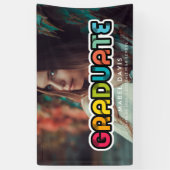  kleurrijke typografie Foto Afstuderen Spandoek (Verticaal)