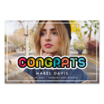 kleurrijke typografie Foto afstuderen